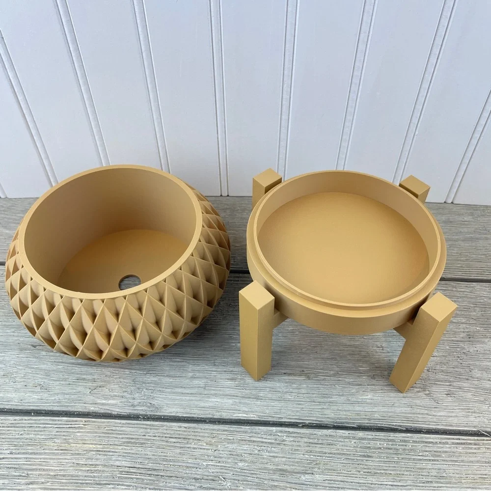 Indoor Flower Pot, The Cinor Planter Pot w/ Drainage Hole & Drip Tray - Picture 7 of 9